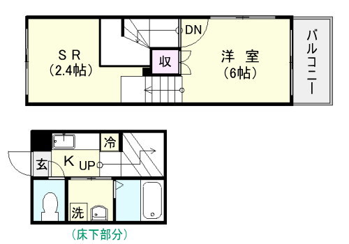 鹿児島市南郡元町のマンションの間取り