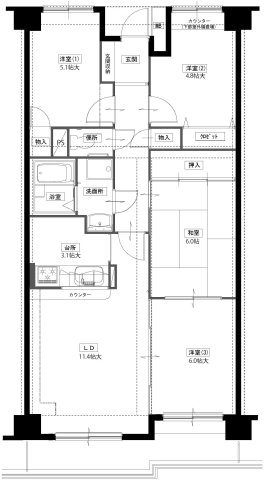 シティファミリー八事の間取り