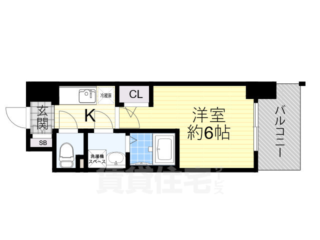 大阪市北区豊崎のマンションの間取り