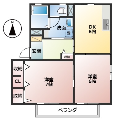 コンフォート貴美Bの間取り