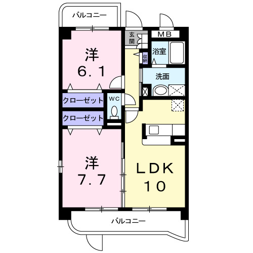 セントレージュ共栄の間取り