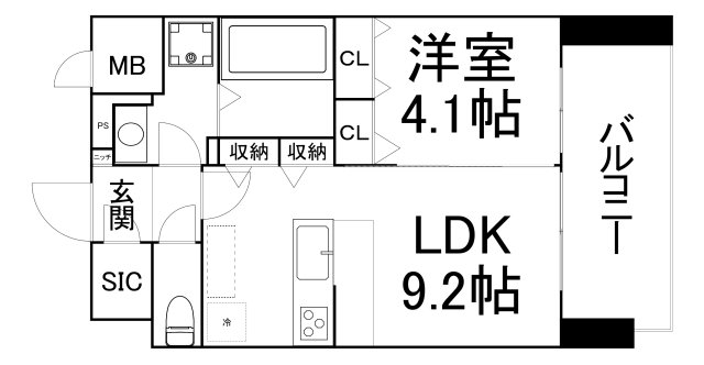 大阪市城東区今福西のマンションの間取り