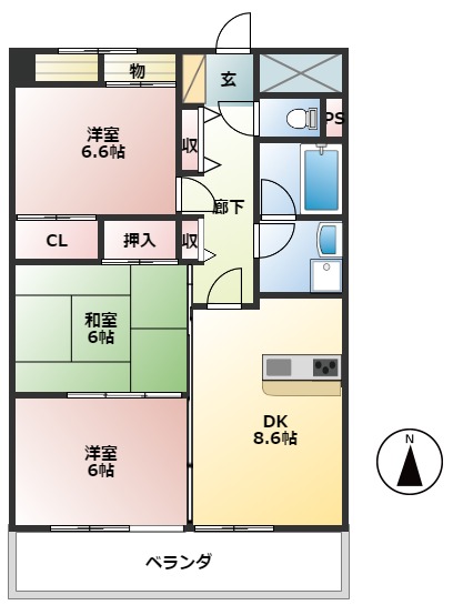 アネックス華　アクアの間取り