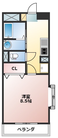 ベイシティ桔梗Vの間取り