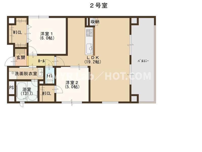 太宰府市通古賀のマンションの間取り