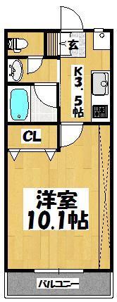 メゾンドソレイユ下荒田の間取り