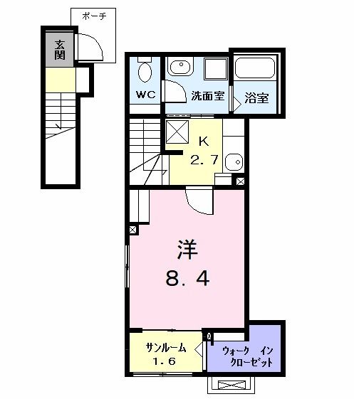 名古屋市中村区藤江町のアパートの間取り