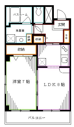 杉並区高円寺北のマンションの間取り