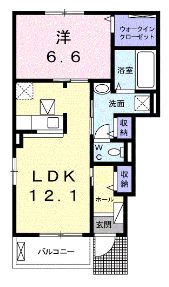 高松市木太町のアパートの間取り