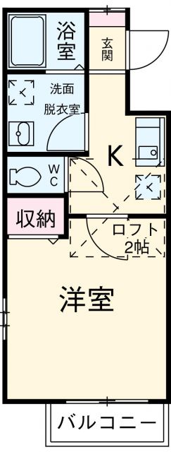 岡崎市大平町のアパートの間取り