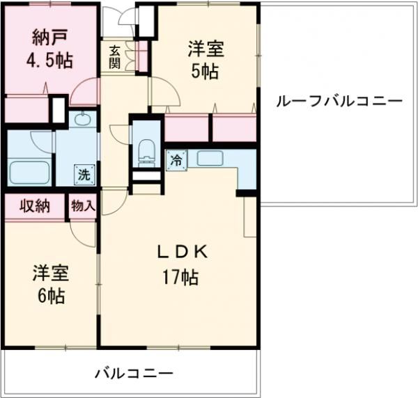 日野市程久保のマンションの間取り