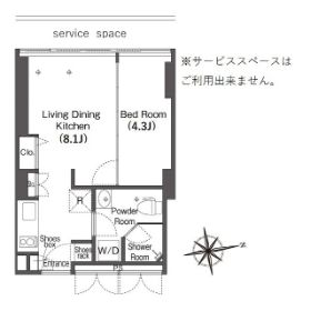 港区港南のマンションの間取り