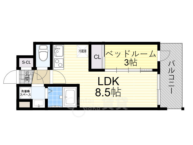 アドバンス江坂東デパールの間取り