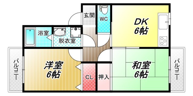 ハイツ南木の本の間取り