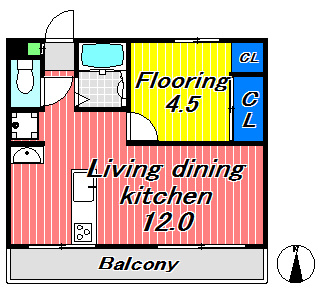 渋谷区本町のマンションの間取り