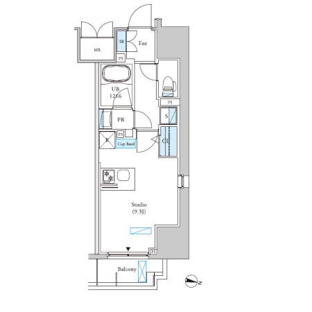 【千葉市中央区中央のマンションの間取り】