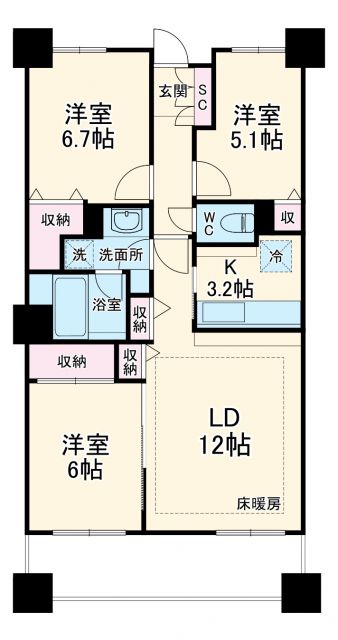 ラムザタワーの間取り