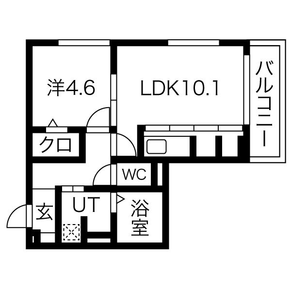 トリシア長岡天神の間取り