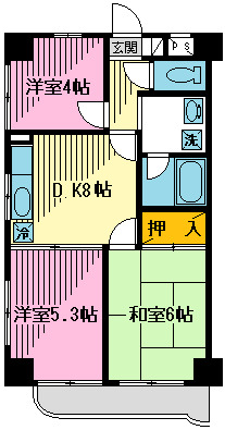 グレイスマンションの間取り