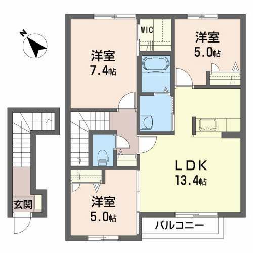 ［シャーメゾン］シャーメゾンサニーサイドの間取り