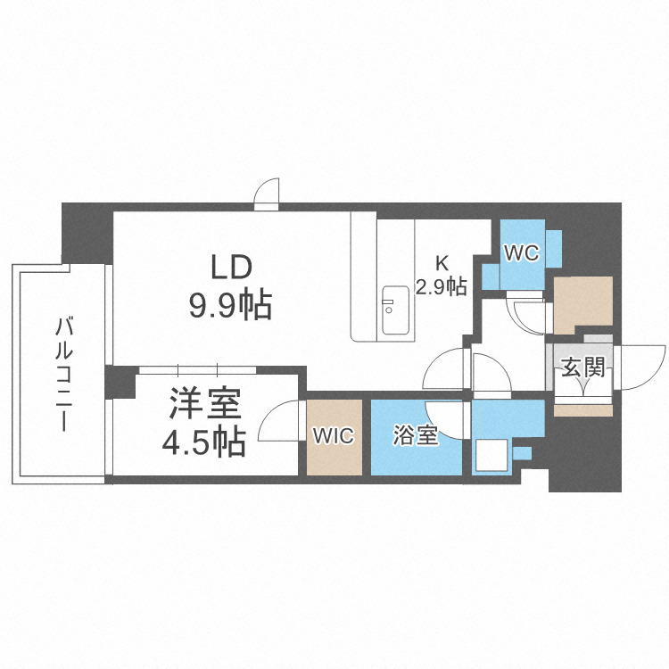 大阪市浪速区戎本町のマンションの間取り