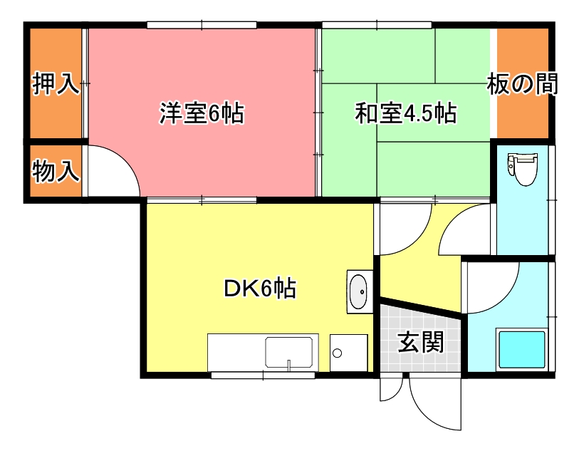 【土橋1丁目貸家の間取り】