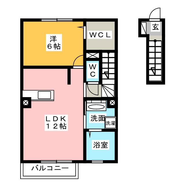 アヴニールマルシェ　Ｄ棟の間取り