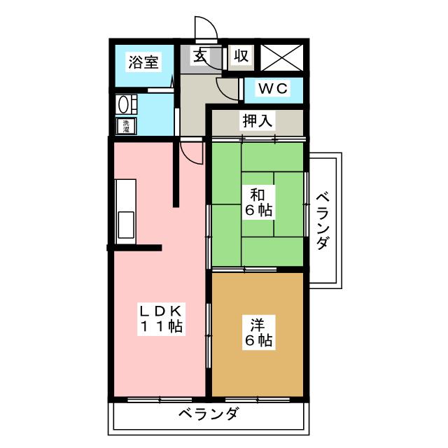 セントラルコート佳日の間取り