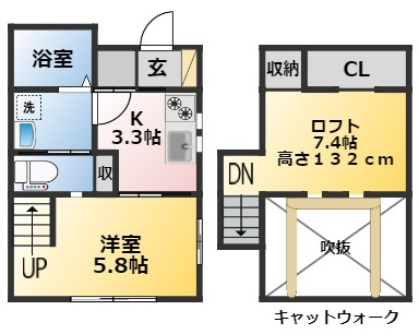 西尾市今川町のアパートの間取り