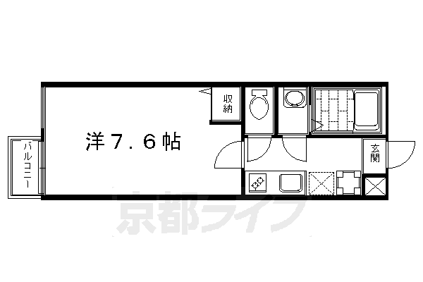 京都市下京区塩屋町のマンションの間取り