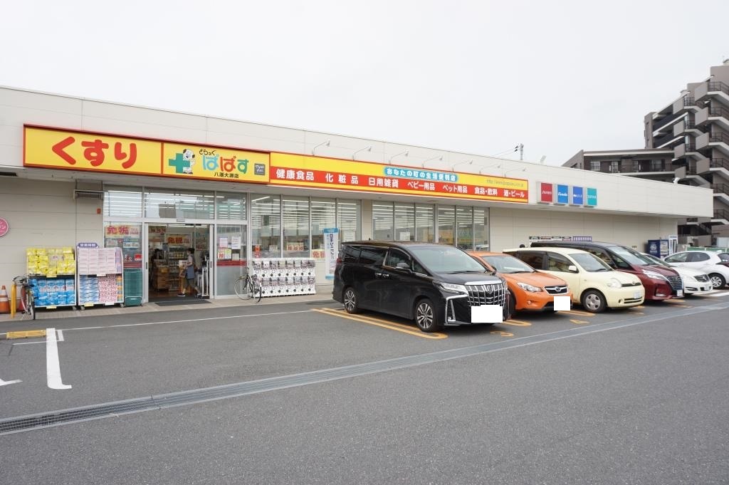 ドラックストア　どらっぐぱぱす 八潮大瀬店（ドラッグストア）まで496m