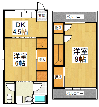 東区北野田テラスIVの間取り写真
