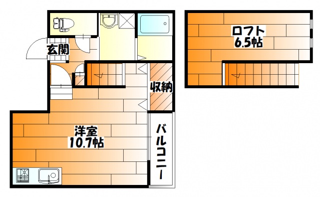 ＪＲ可部線 下祇園駅 徒歩5分 2階建 築12年の間取り写真