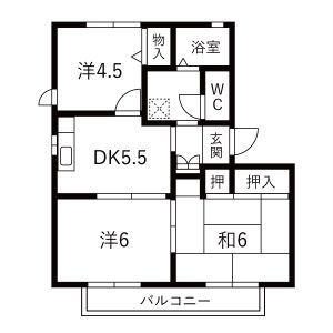 クレールロジュマンの間取り写真