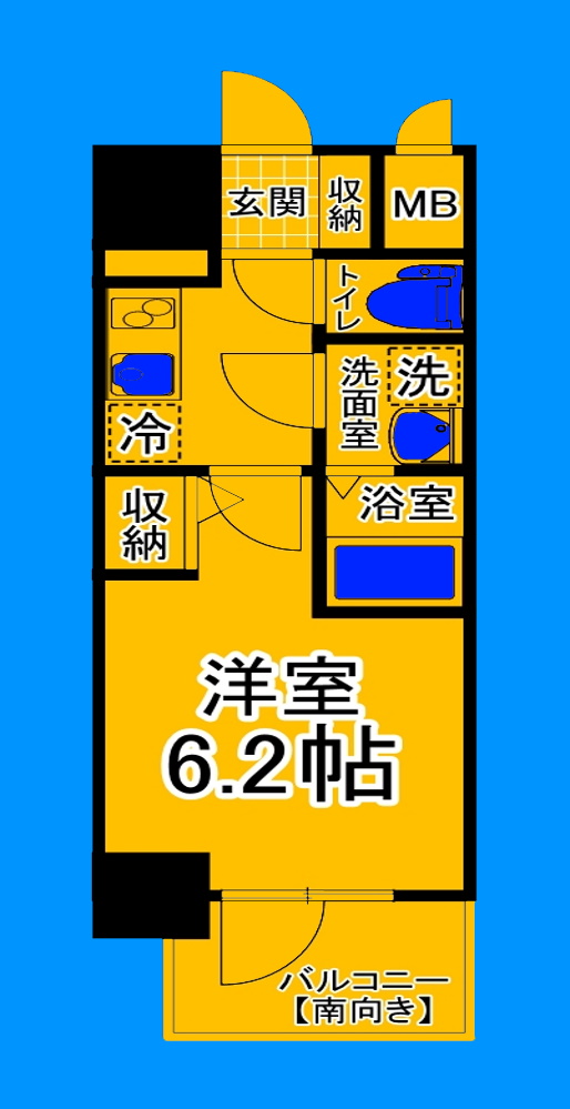 地下鉄御堂筋線 長居駅 徒歩8分 15階建 築3年の間取り写真