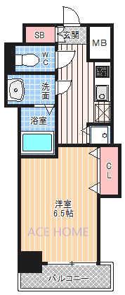 レオンコンフォート難波ミラージュの間取り写真