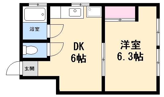 広島市西区西観音町のマンションの間取り