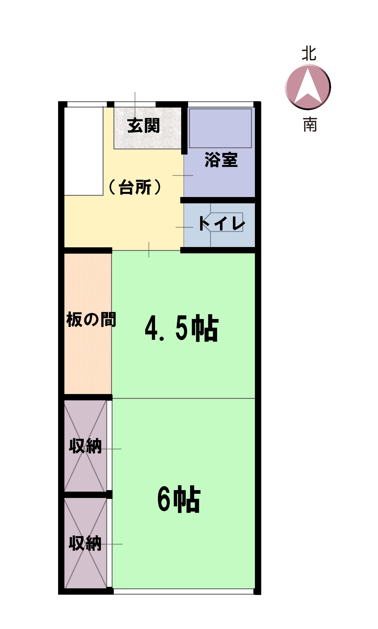 ときわ荘の間取り