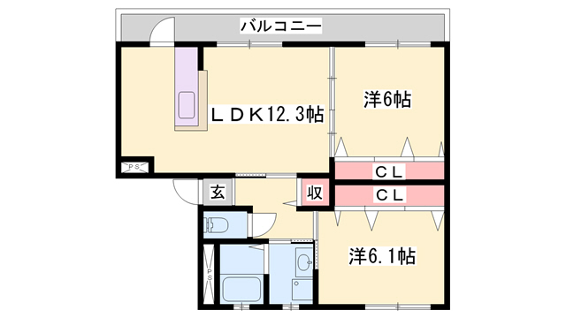 バンプロピスIIIの間取り