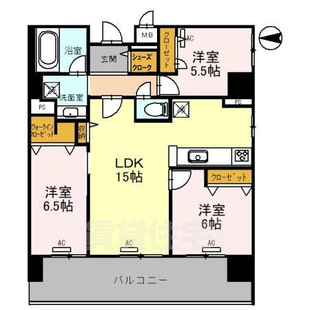 フレンシア西宮北口の間取り