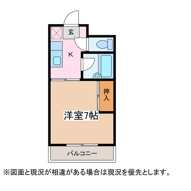 松本市高宮中のアパートの間取り