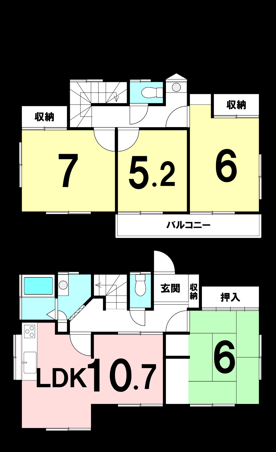 神奈川県横須賀市東逸見町４（一戸建）の賃貸物件の間取り