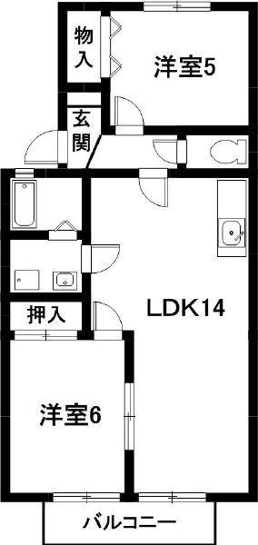 長久手市野田農のアパートの間取り