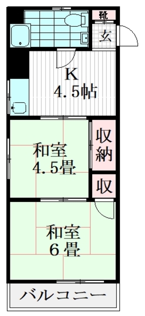 前竹マンションの間取り