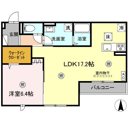 DWELL石垣東　(大和)の間取り