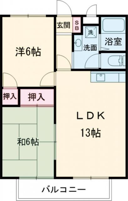 フォブール勅使Ｂの間取り