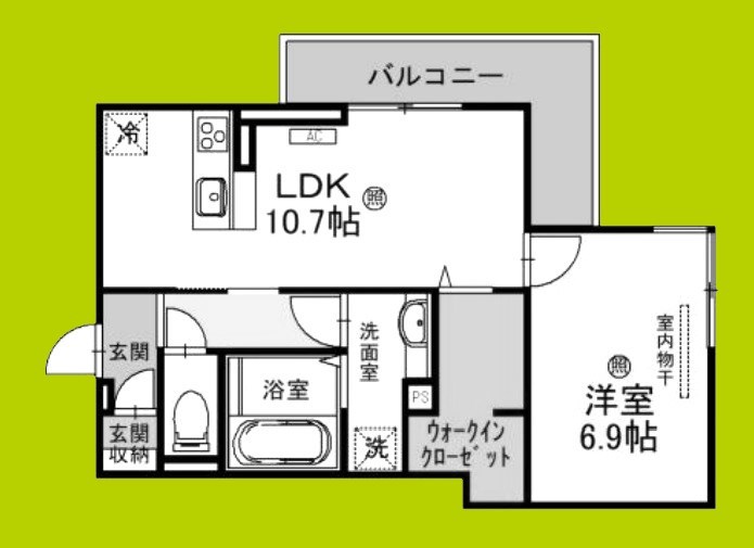 仮称D-ROOM藤戸新田１丁目の間取り