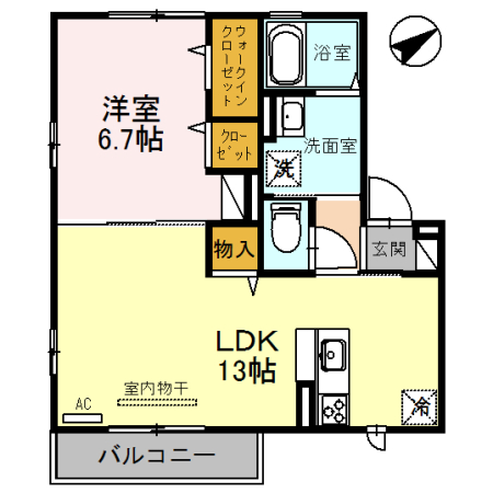 セジュールレセンテ宇治池森の間取り