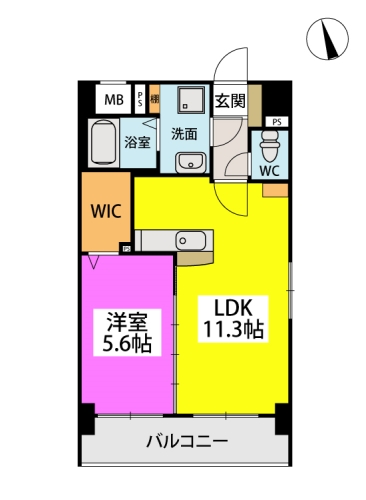 レーヴ陣原の間取り