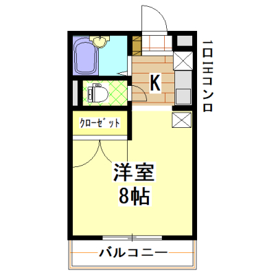 倉敷市玉島上成のアパートの間取り